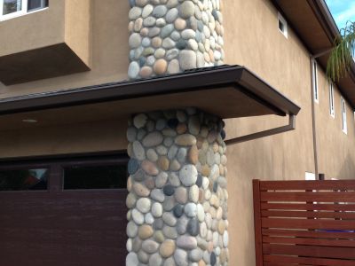 Mexican Beach Pebble natural stone thin veneer